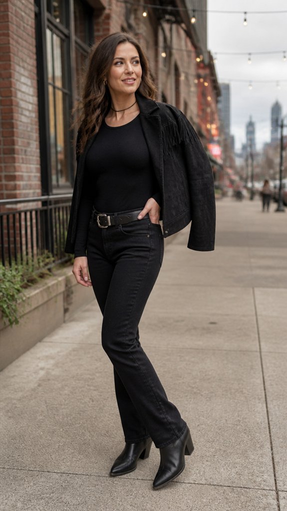 all black nashville western chic