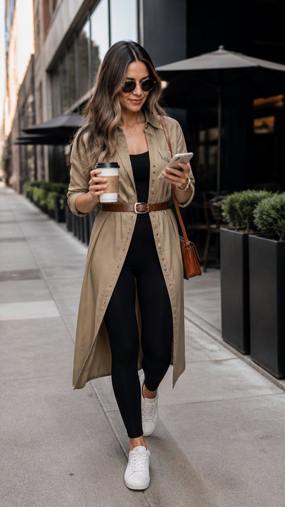 belted shirt dress silhouette