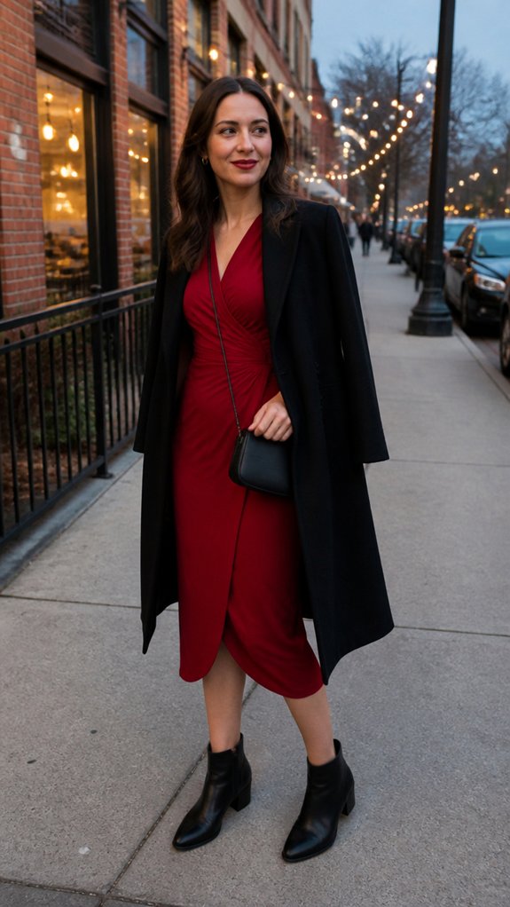 bold romantic red ensemble