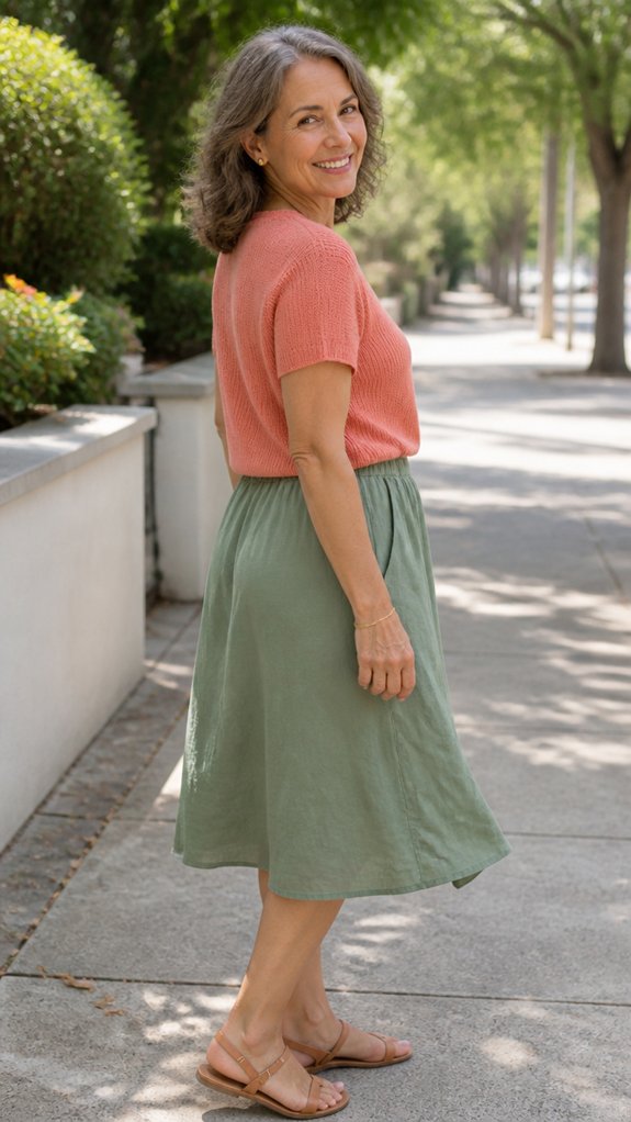 breathable knit with a line