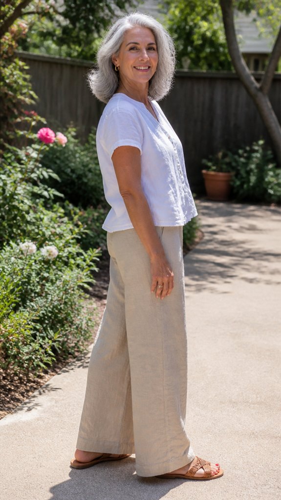 breezy wide leg summer outfit