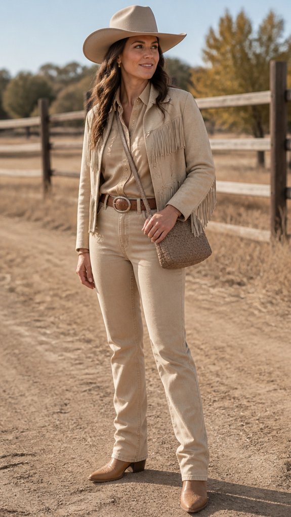 calm neutral cowgirl accessories