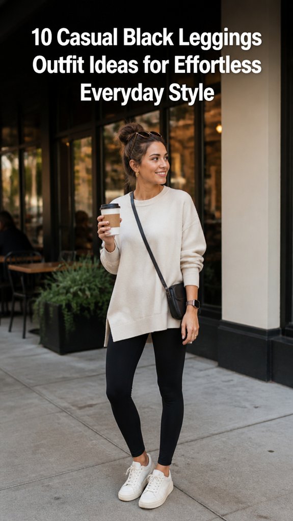 casual black leggings outfit ideas