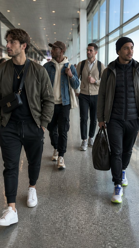 chic airport streetwear sneakers