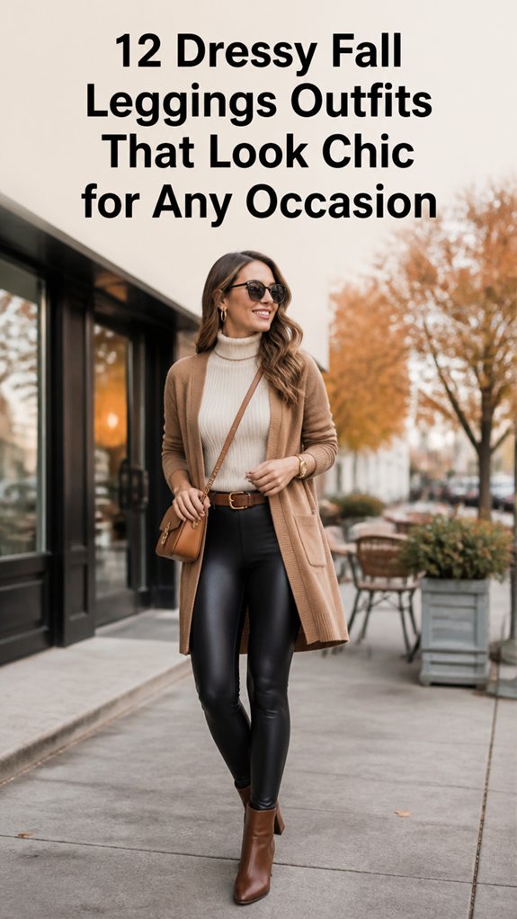 chic dressy fall leggings outfits