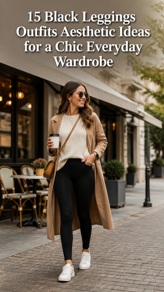 chic everyday black leggings outfits