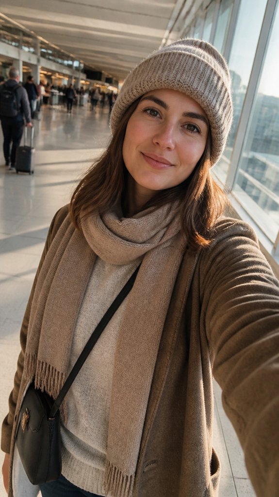 chunky scarf or beanie