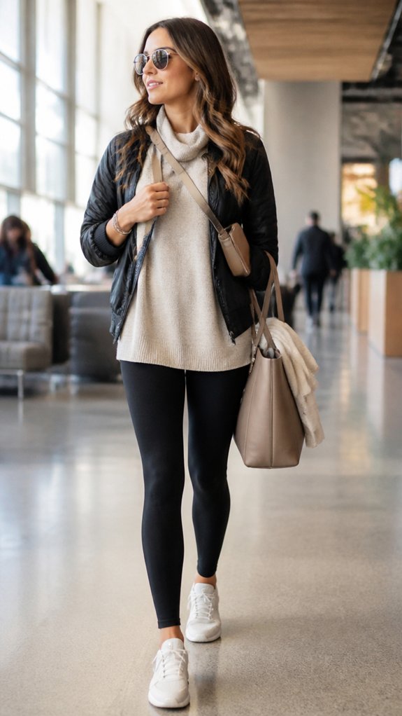 comfortable moisture wicking travel leggings