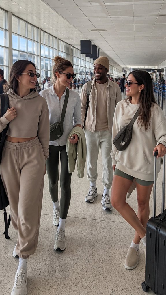 comfortable polished airport athleisure