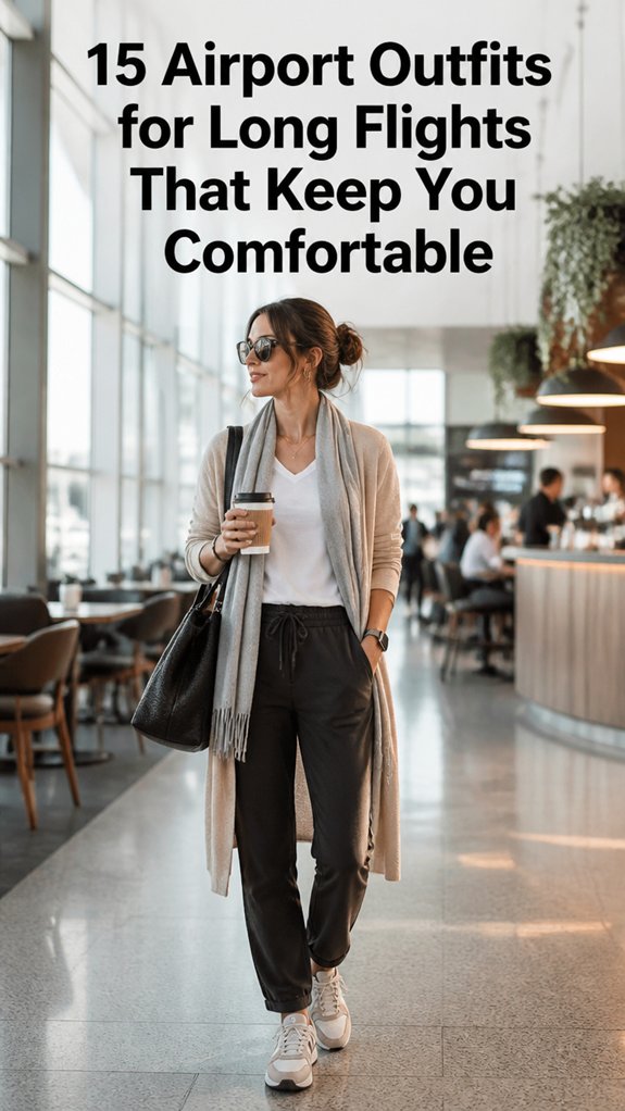 comfortable stylish airport travel outfits