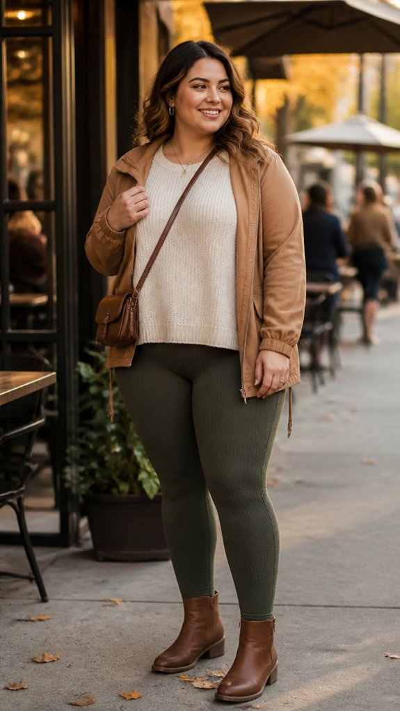 comfy layered leggings errand outfit