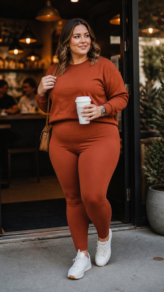 coordinated cozy fall leggings
