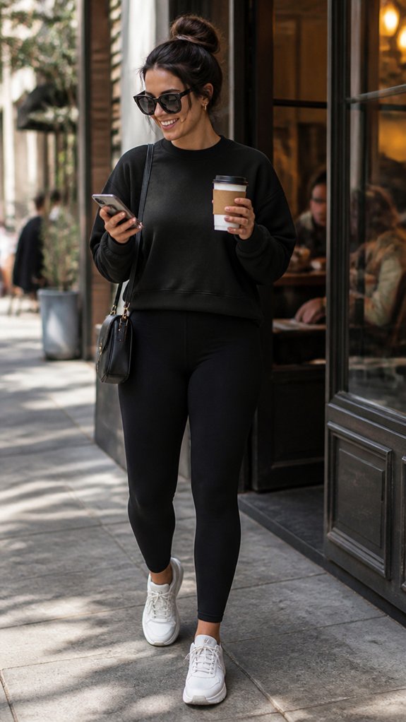 cozy black leggings outfit