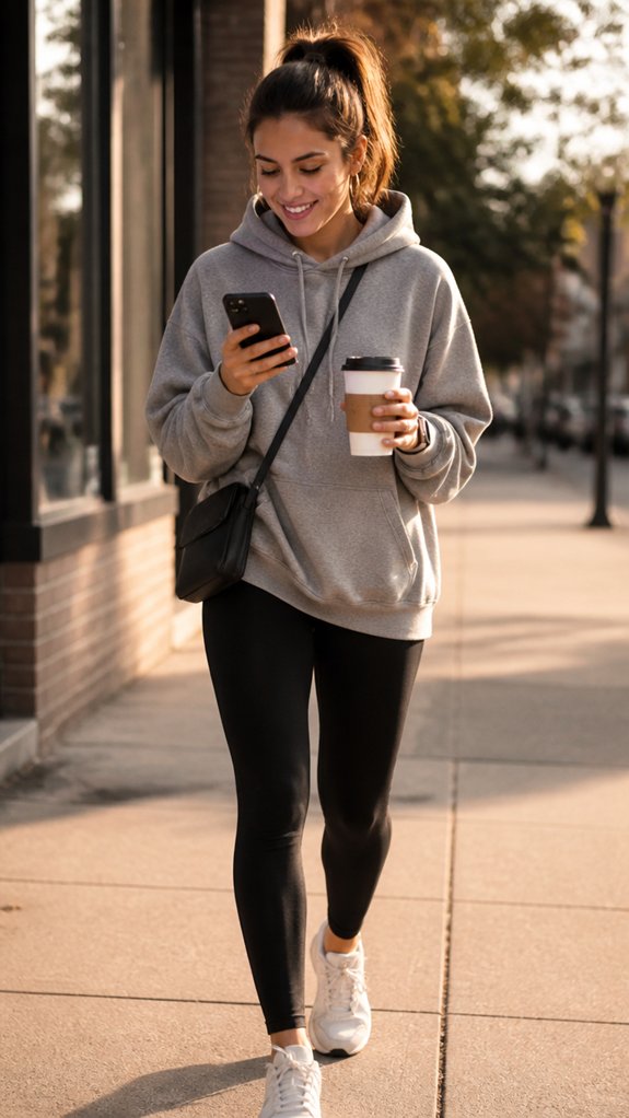 cozy layered athleisure streetwear
