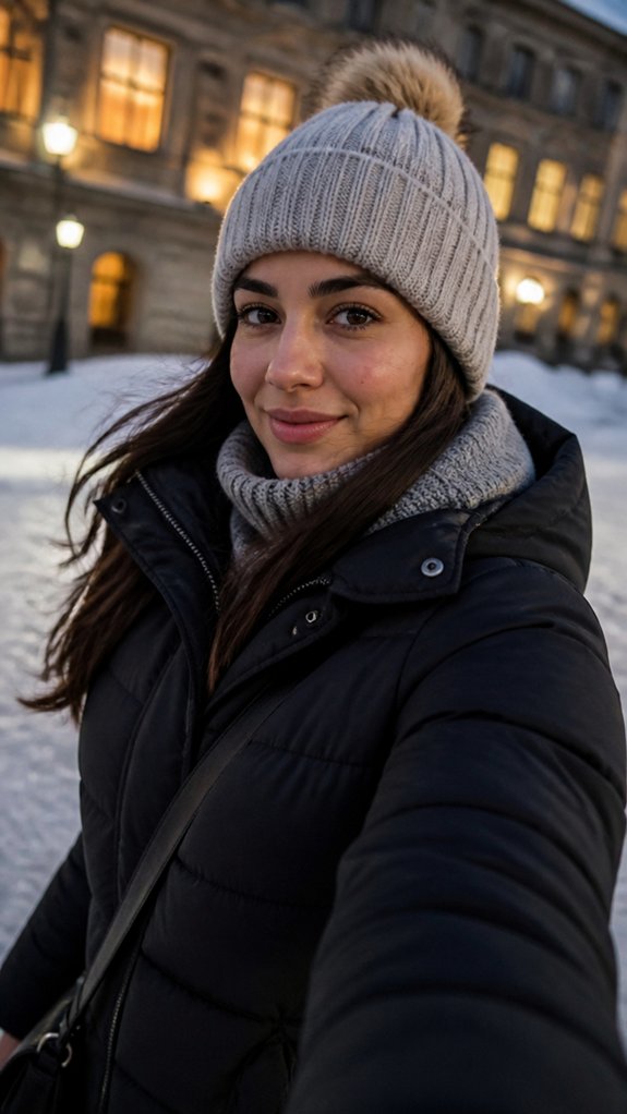 cozy layered winter going out
