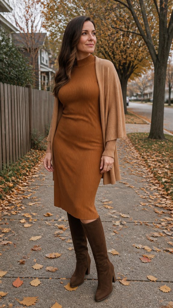 cozy ribbed sweater dress