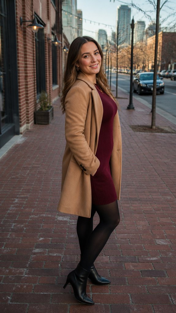 cozy sweater dress valentine look