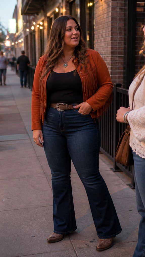 curvy nashville cowboy chic outfits