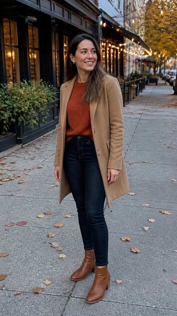 dark high waist jeans ensemble