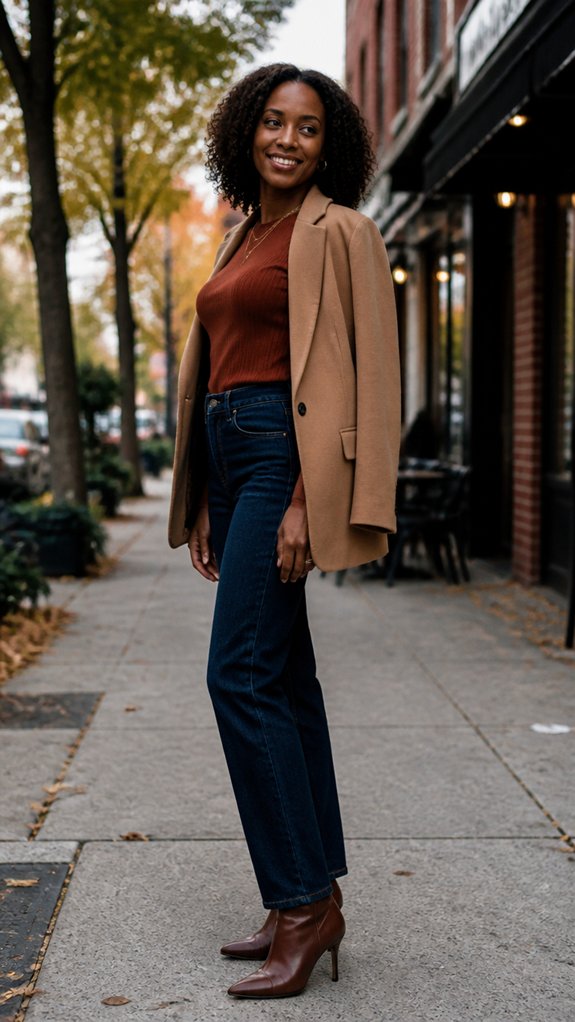 dark wash tailored raw hemmed