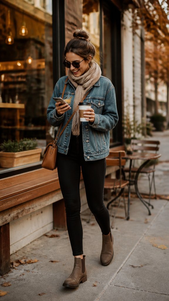 denim layered polished casual confidence