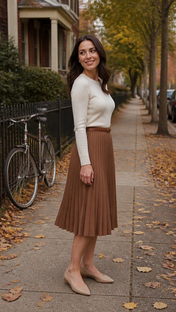 elegant pleated skirt styling