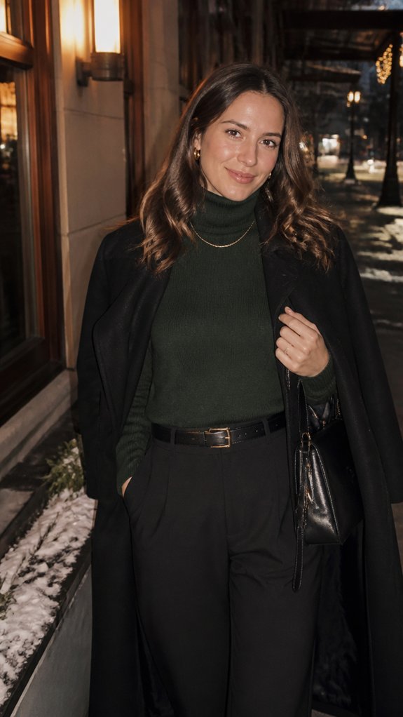fitted turtleneck polished layering