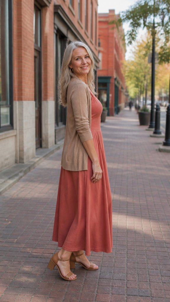 flattering midi dresses ensemble
