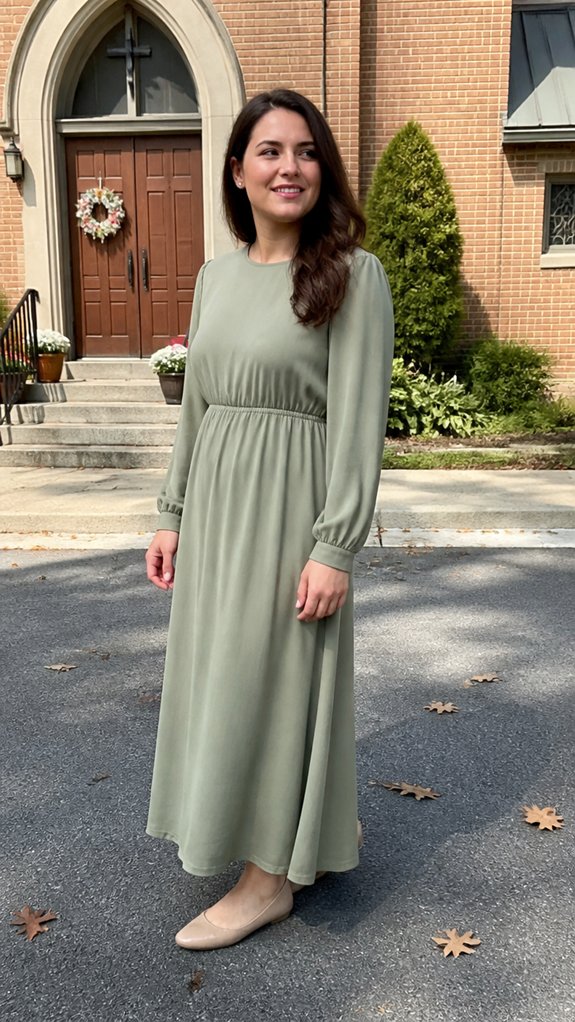 flowy modest maxi dress
