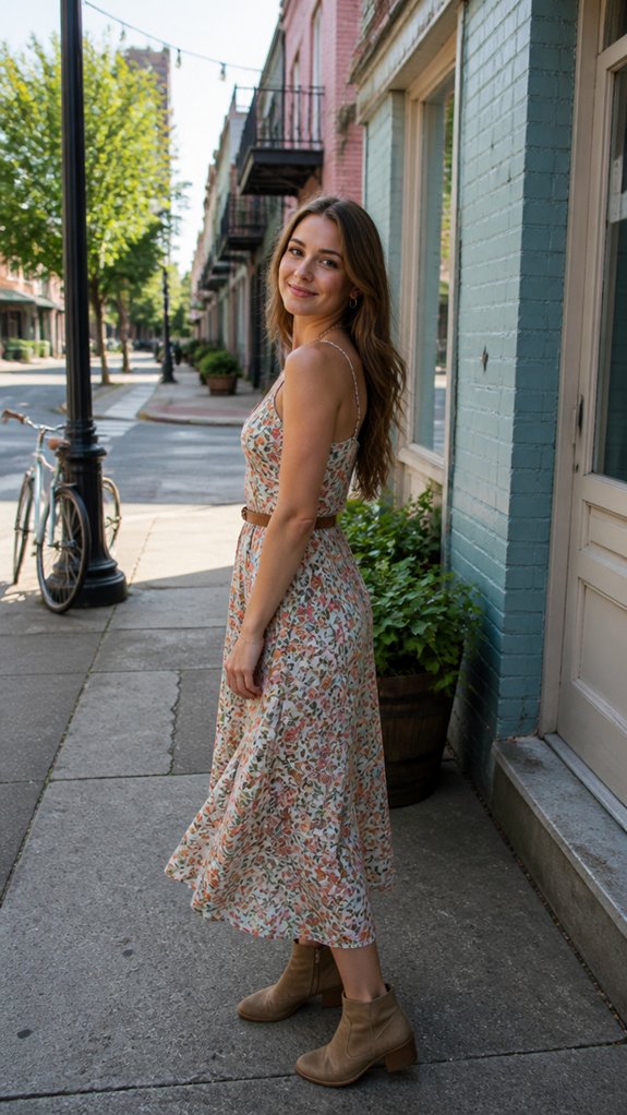 flowy sunset floral dress
