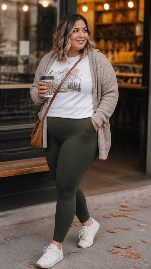 graphic tee bootcut leggings