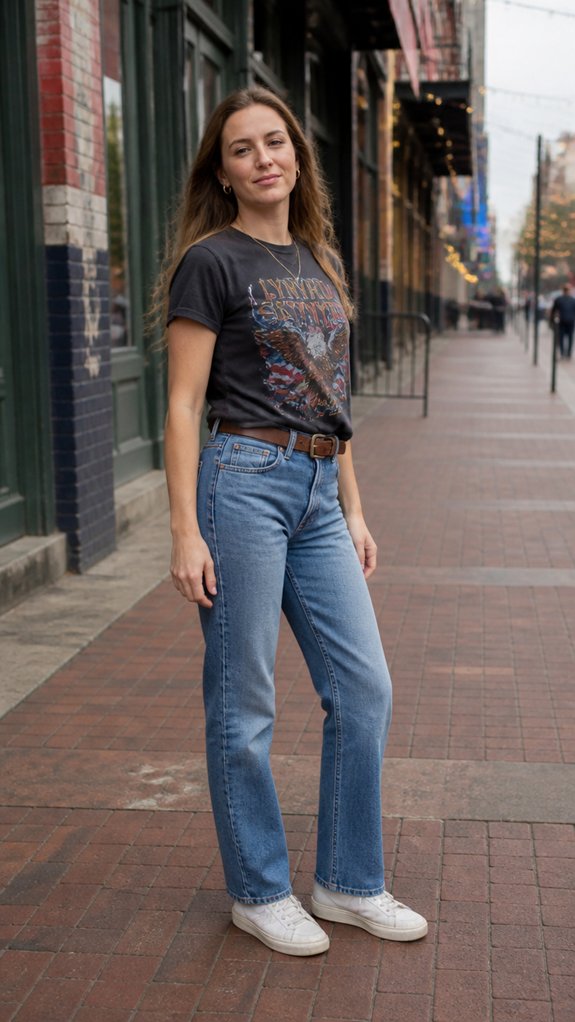graphic tee with jeans