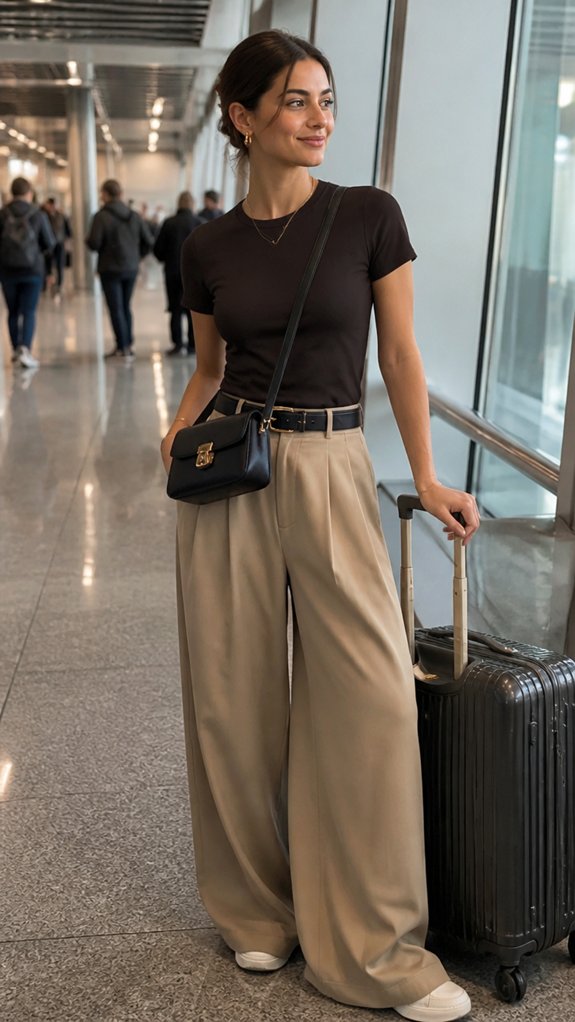 high waist wide leg balance