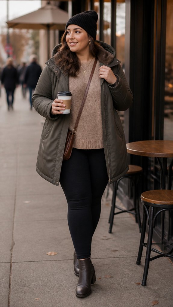insulated roomy parka layering
