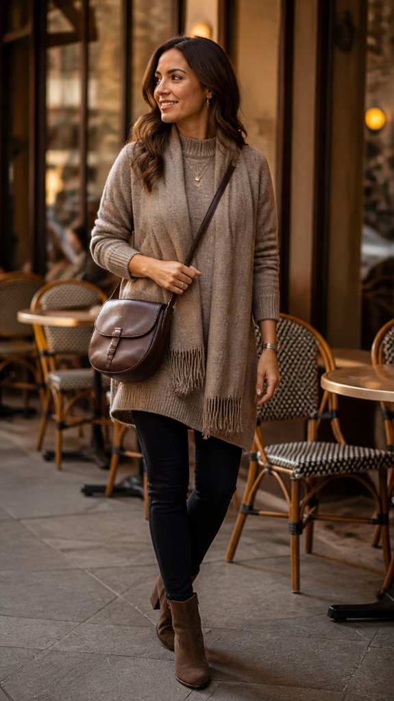 knit sweater dress layering