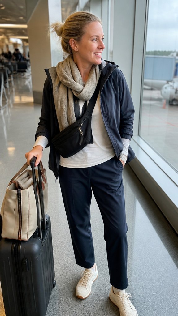 layered airport ready travel dress
