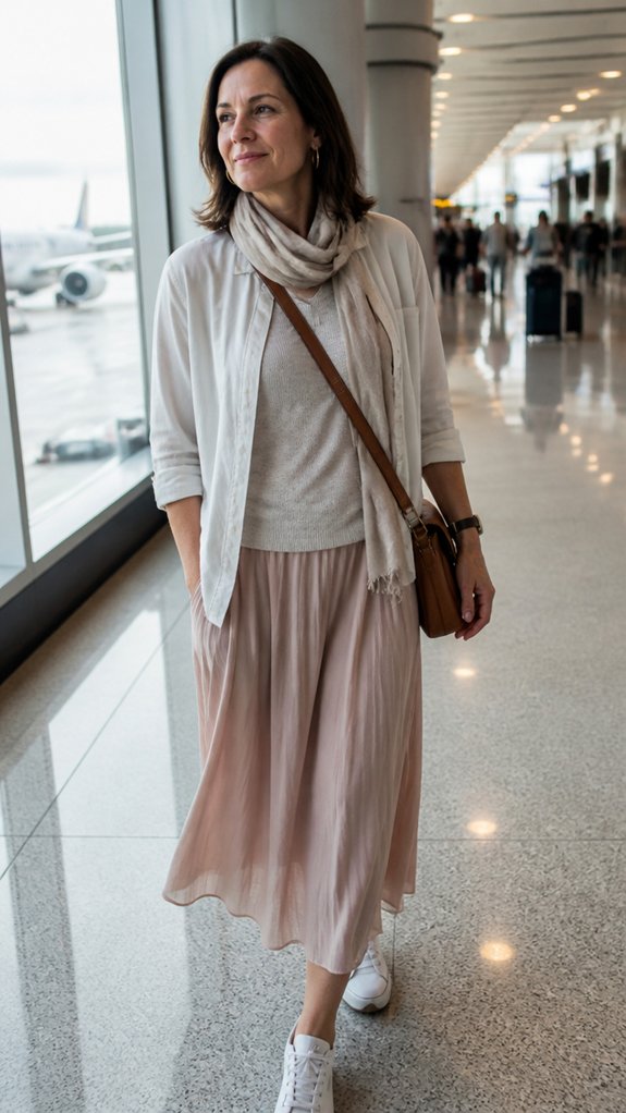 layered breathable midi travelwear