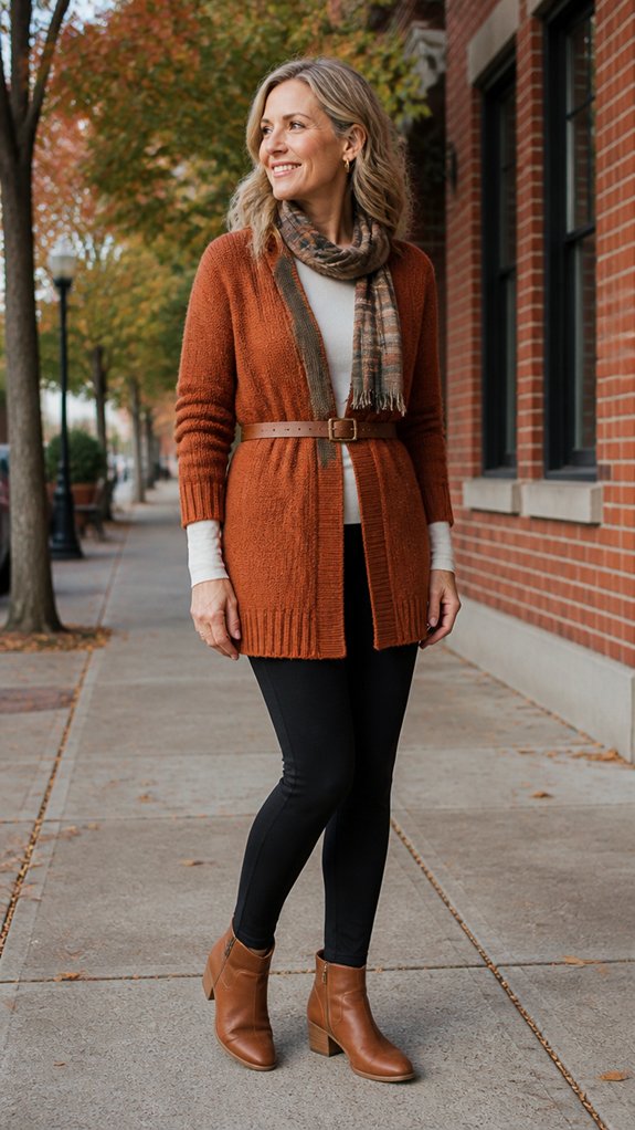layered leggings cozy chic