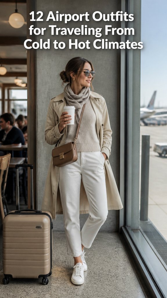 layered travel outfits transition
