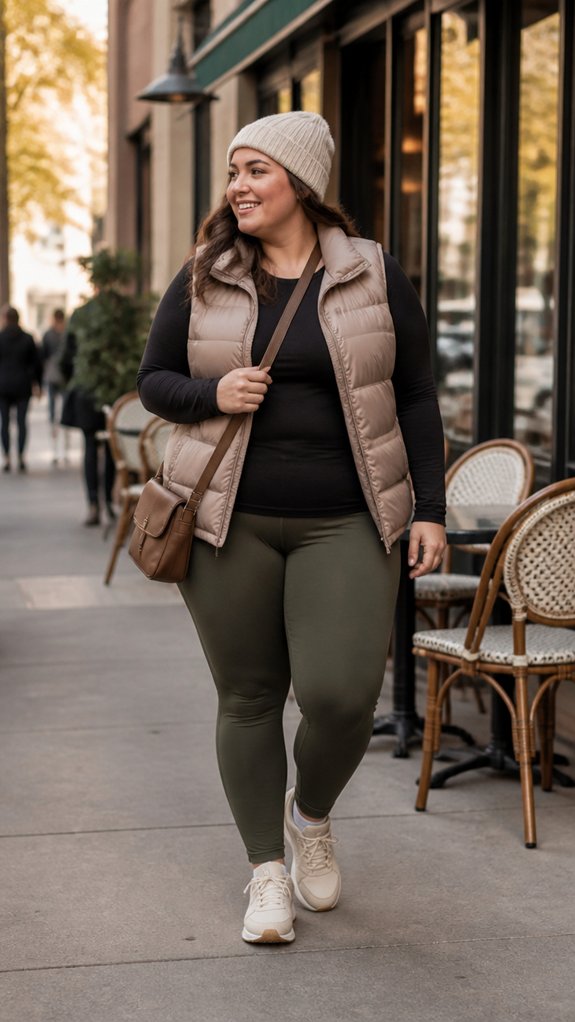 lightweight puffer vest ensemble