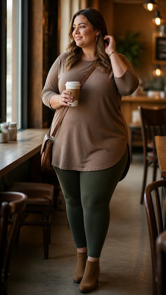 longline tunic over leggings
