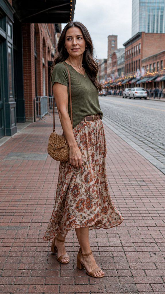 maxi skirt polished boho chic