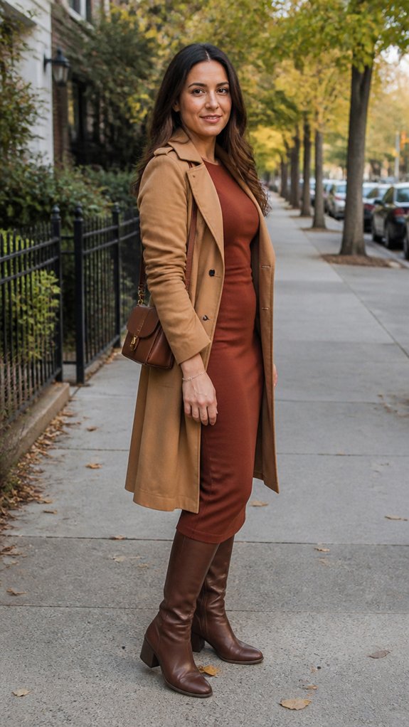 midi dress with boots