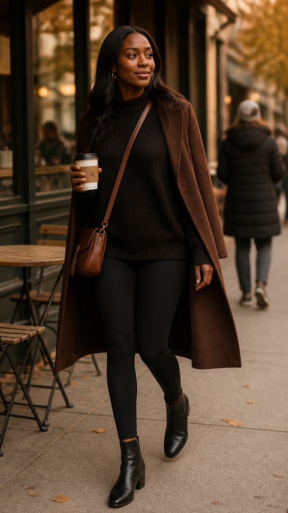monochrome black or brown