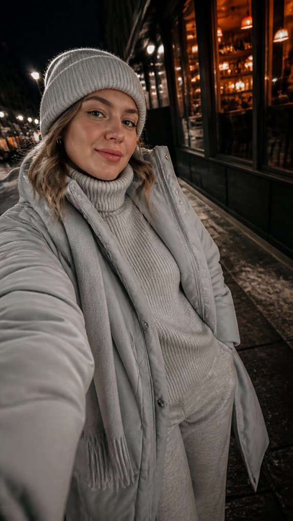 monochrome winter polished casual