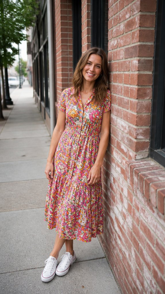 neon retro floral concertwear confidence