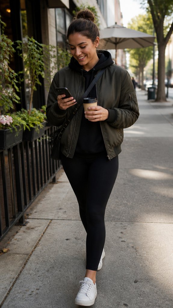 oversized hoodie cropped bomber