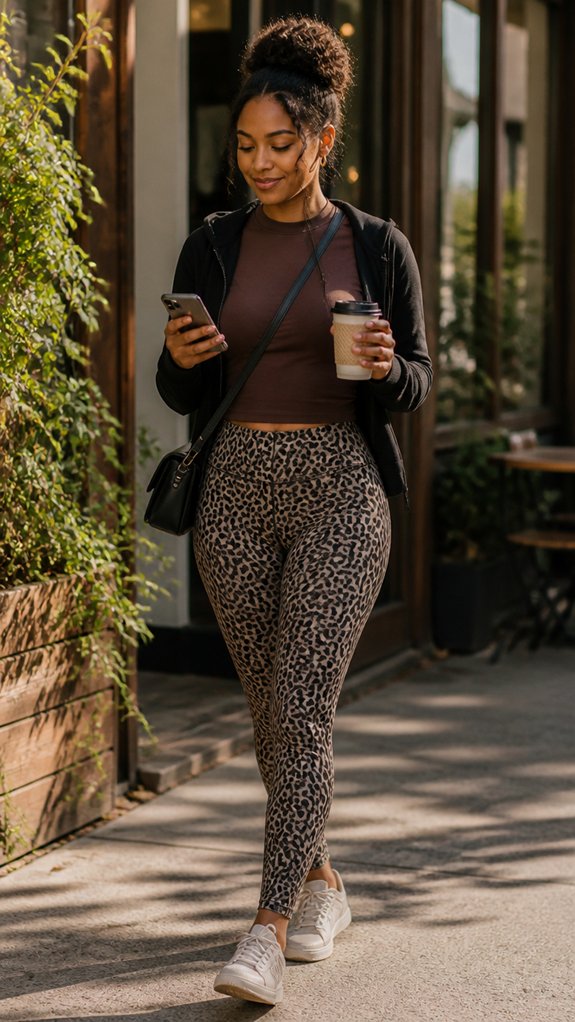 patterned leggings solid complements