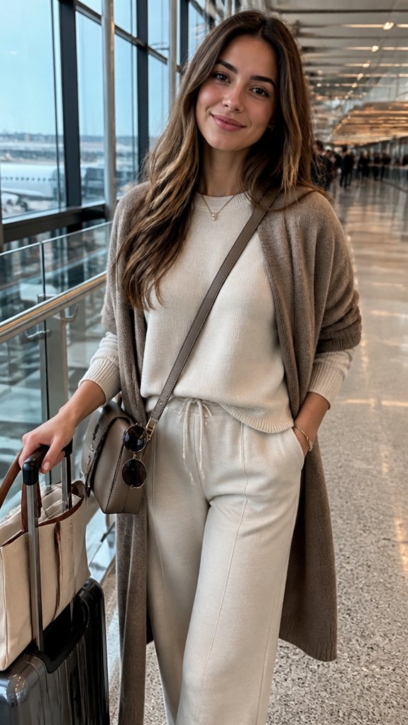 polished comfy travel ready neutrals