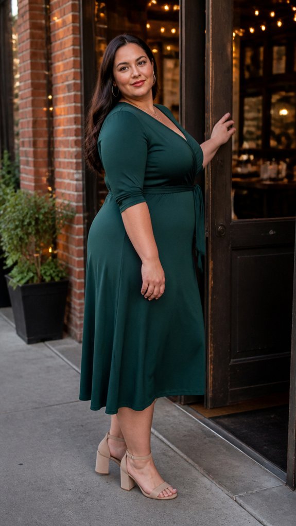 polished flattering draping eveningwear